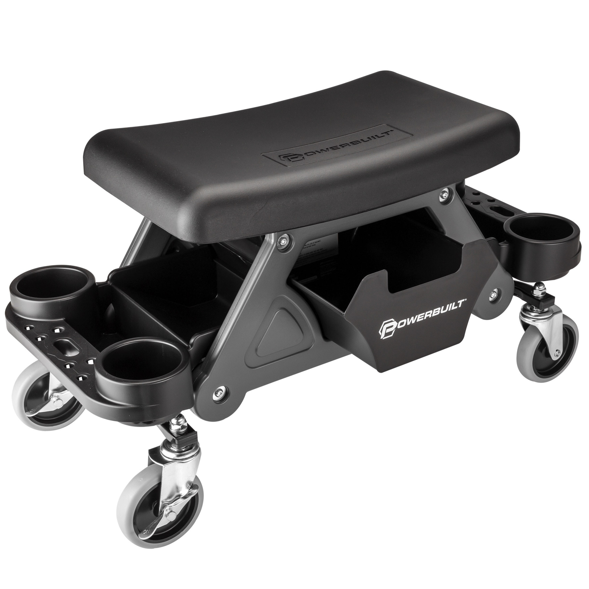 Powerbuilt, Heavy Duty Rolling Seat With Cushion Seat, Model # 642924ECE